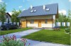 Projekt domu Strzelczyn N DM-6183 N, parterowy z poddaszem mieszkalnym, bez podpiwniczenia - kolorystyka wersja 2