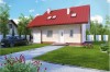 Projekt domu Strzelczyn N DM-6183 N, parterowy z poddaszem mieszkalnym, bez podpiwniczenia - kolorystyka wersja 4