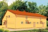 Projekt chlewni ZG-08, parterowy ze strychem, częściowo podpiwniczony - kolorystyka wersja 4