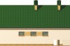 Projekt chlewni ZG-08, parterowy ze strychem, częściowo podpiwniczony - elewacja ogrodowa