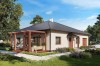 Projekt domu Eldino 2 L-6756, parterowy, z garażem, bez podpiwniczenia - kolorystyka wersja 1
