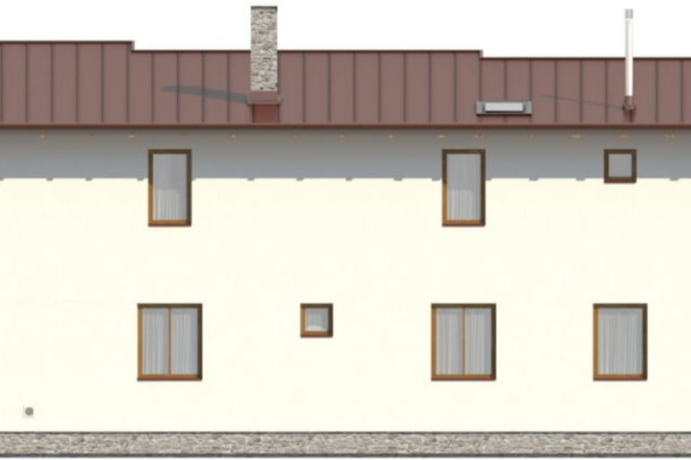 Projekt domu Izdebnik DM-6488, piętrowy, jednorodzinny, nowoczesny, z garażem - elewacja ogrodowa