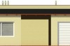 Projekt budynku usługowo-garażowego LZG-61, parterowy, bez podpiwniczenia - elewacja frontowa