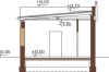 Projekt budynku usługowo-garażowego LZG-61, parterowy, bez podpiwniczenia - przekrój A-A