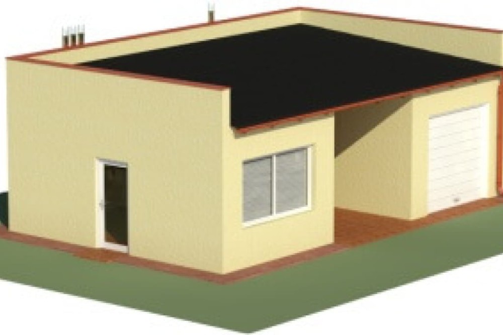 Projekt budynku usługowo-garażowego LZG-61, parterowy, bez podpiwniczenia - model