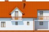 Projekt domu Branice 2 L-6457, parterowy z poddaszem użytkowym, z garażem, bez podpiwniczenia - elewacja lewa