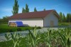 Projekt stodoły ZG-86, parterowa, niepodpiwniczona - kolorystyka wersja 3