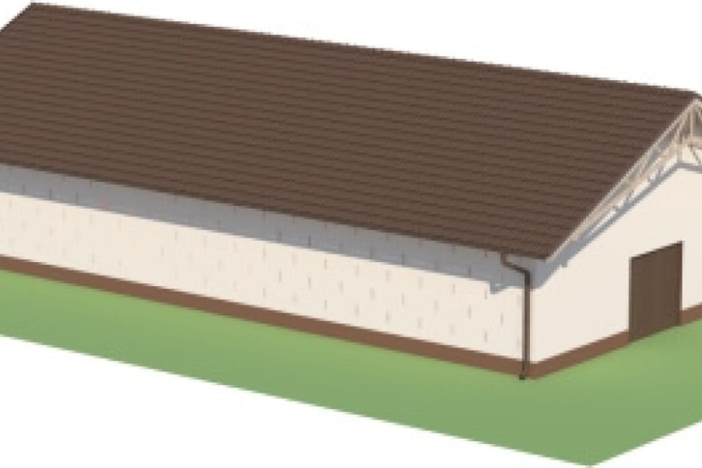 Projekt stodoły ZG-86, parterowa, niepodpiwniczona - model