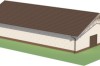 Projekt stodoły ZG-86, parterowy, niepodpiwniczony - model