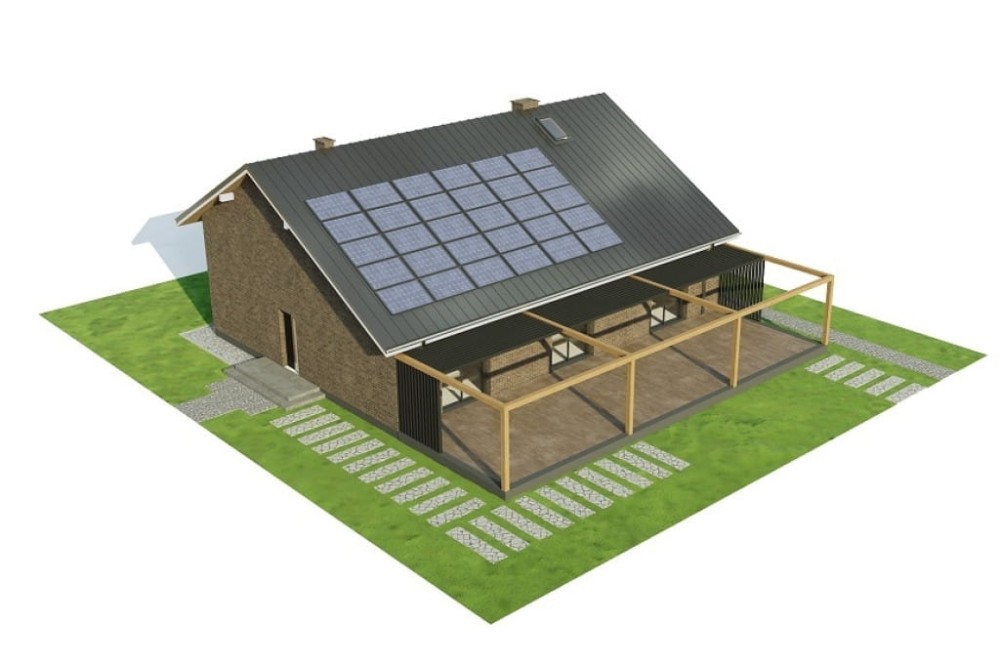 Projekt domu Cestis 2 L-6744, parterowy, niepodpiwniczony i bez garażu - model