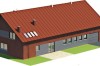 Projekt hali magazynowo-produkcyjnej LK-103, budynek parterowy z antresolą, bez podpiwniczenia - model