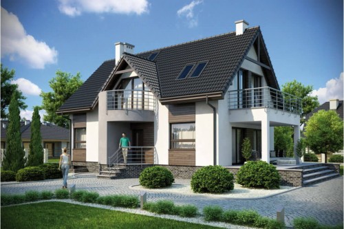 Projekt domu L-6170 - wykończenie elewacji