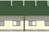 Projekt obory LZG-83, parterowa, niepodpiwniczona - elewacja frontowa
