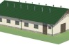 Projekt obory LZG-83, parterowa, niepodpiwniczona - model