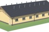 Projekt tuczarni ZG-82, parterowy, niepodpiwniczony, bez poddasza - model