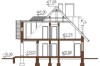 Projekt domu Lipnica 2 L-5502, parterowy z poddaszem mieszkalnym, bez podpiwniczenia  - przekrój A-A