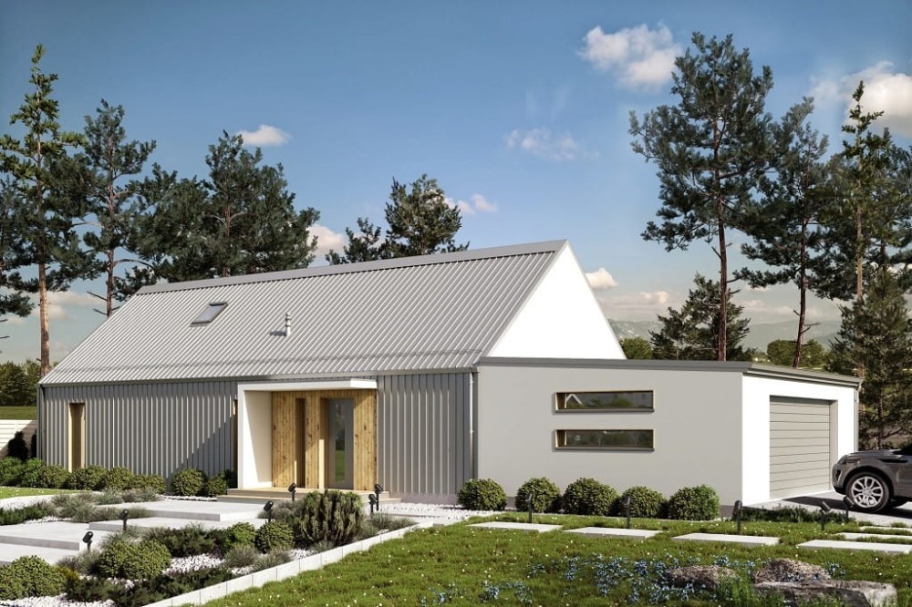 Projekt domu L-6695 - wykończenie elewacji