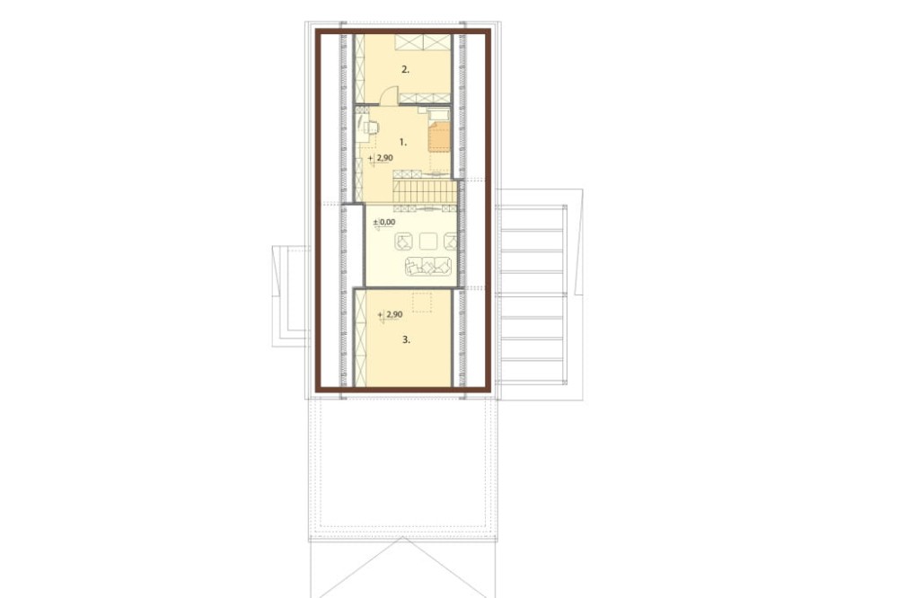 Projekt domu L-6695 - rzut poddasza