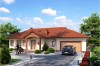 Projekt domu Bogaczewo N L-5508 N, parterowy z poddaszem mieszkalnym, bez podpiwniczenia  - kolorystyka wersja 2