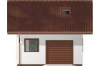 Projekt garażu jednostanowiskowego ZG-35,  parterowy bez podpiwniczenia - elewacja frontowa