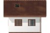 Projekt garażu jednostanowiskowego ZG-35,  parterowy bez podpiwniczenia - elewacja ogrodowa