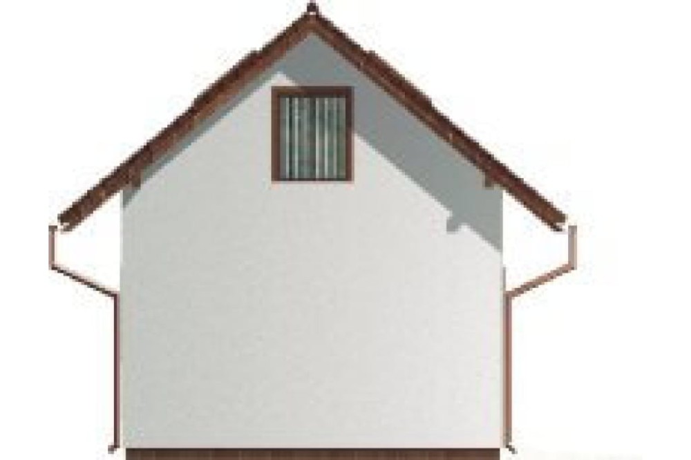 Projekt garażu jednostanowiskowego ZG-35,  parterowy bez podpiwniczenia - elewacja lewa
