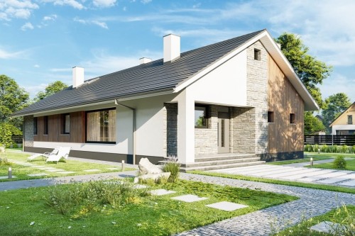 Projekt domu L-6779 - wykończenie elewacji