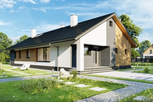 Projekt domu L-6779 - wykończenie elewacji