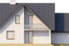 Projekt domu Stryszawa DM-6382, parterowy z poddaszem użytkowym, jednorodzinny, tradycyjny, z garażem  -elewacja ogrodowa