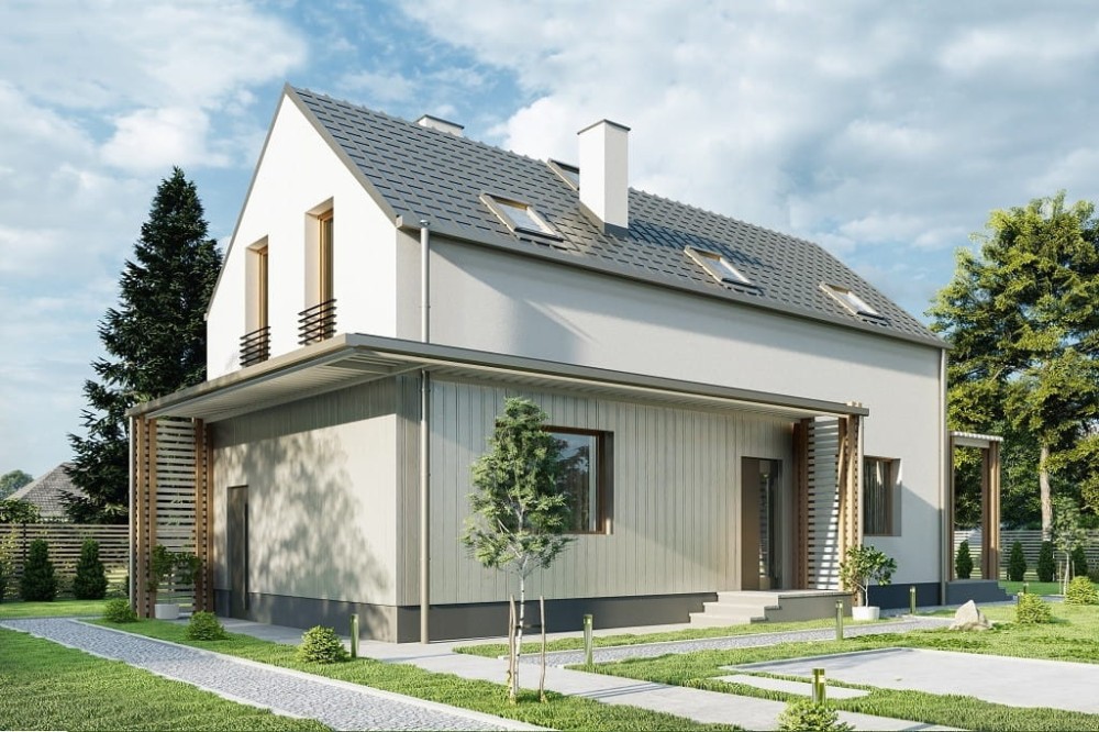 Projekt domu L-6781 - wykończenie elewacji