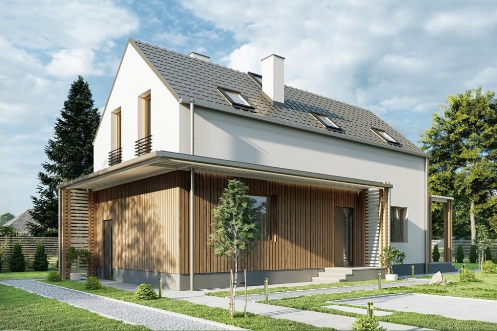 Projekt domu L-6781 - wykończenie elewacji