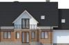 Projekt domu Modraczków 2 L-6610, dwukondygnacyjny bez podpiwniczenia, z garażem jednostanowiskowym - wizualizacja elewacji ogrodowej