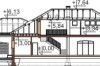 Projekt domu Łapanów DM-6484, parterowy z garażem dwustanowiskowym, z poddaszem mieszkalnym, niepodpiwniczony -przekrój A-A