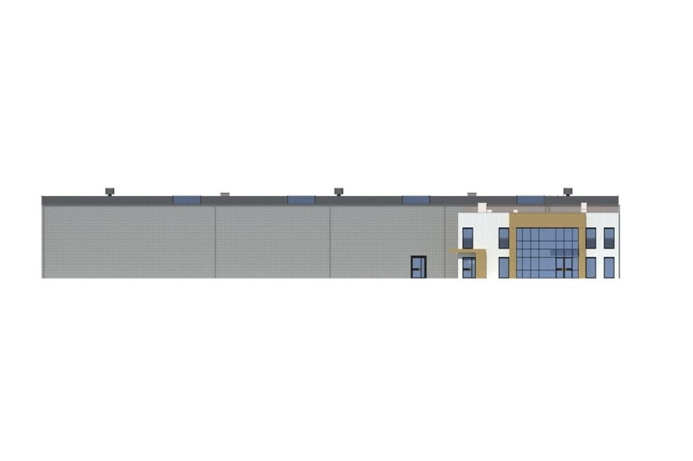 Projekt budynku produkcyjno-biurowego K-139, niepodpiwniczony i składa się z dwóch części: pierwsza część to dwukondygnacyjny - elewacja frontowa