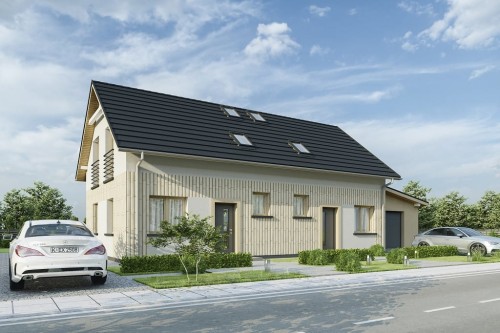 Projekt domu DM-6813 - wykończenie elewacji