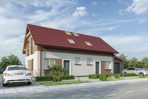 Projekt domu DM-6813 - wykończenie elewacji