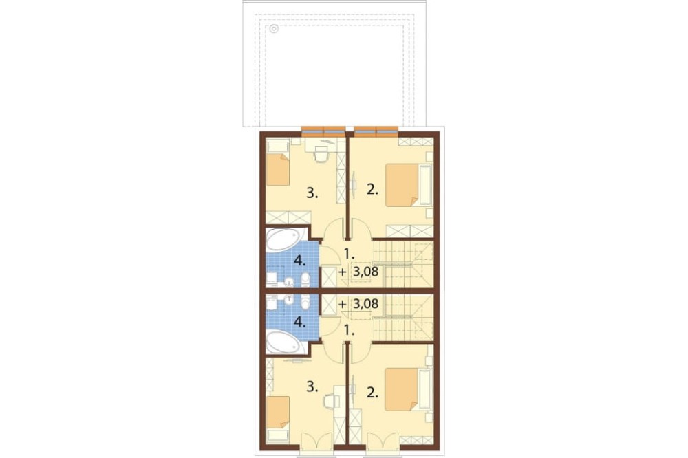 Projekt domu DM-6813 - rzut poddasza