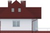 Projekt domu Józefów L-6169, parterowy z poddaszem mieszkalnym, z garażem, podpiwniczony z wydzieloną częścią gospodarczą - elewacja lewa