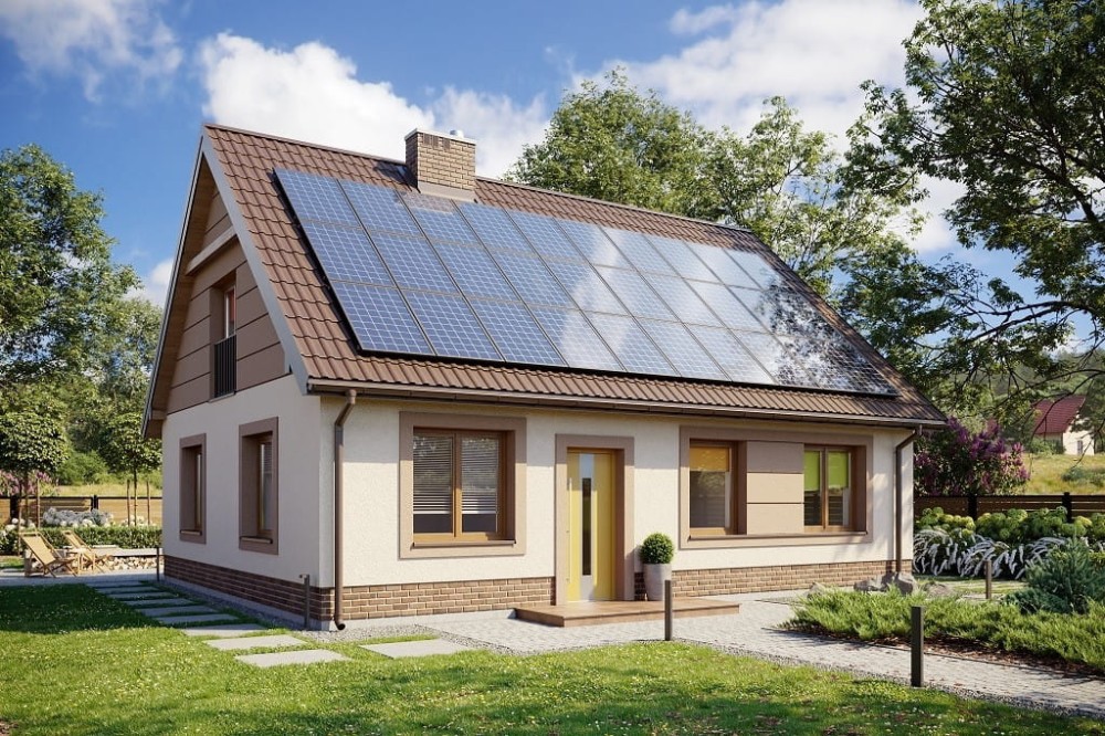Projekt domu Intaris 2 L-6777,  parterowy ze strychem, niepodpiwniczony i bez garażu - kolorystyka wersja 4