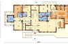 Projekt motelu, pensjonatu LK-07, budynek parterowy z poddaszem użytkowym, bez, garażu, bez podpiwniczenia - rzut parteru