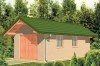 Projekt garażu jednostanowiskowego ZG-25, parterowy, bez podpiwniczenia, bez poddasza - kolorystyka wersja 4