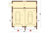 Projekt garażu dwustanowiskowego ZG-28, parterowy, bez podpiwniczenia - rzut parteru