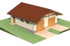 Projekt garażu dwustanowiskowego ZG-28, parterowy, bez podpiwniczenia - model