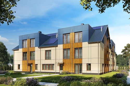 Projekt budynku K-130 - wykończenie elewacji