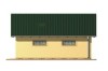 Projekt garażu jednostanowiskowego ZG-49,  parterowy, bez podpiwniczenia, bez poddasza - elewacja prawa