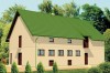 Projekt obory, chlewni ZG-04, parterowy ze strychem, bez podpiwniczenia - kolorystyka wersja 3