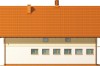 Projekt obory, chlewni ZG-04, parterowy ze strychem, bez podpiwniczenia - elewacja ogrodowa
