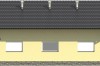 Projekt chlewni LZG-63, parterowy, niepodpiwniczony, bez poddasza - elewacja ogrodowa