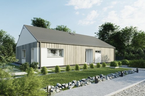 Projekt domu Witelia 2 L-6788, parterowy, jednorodzinny, bez garażu, bez podpiwniczenia - kolorystyka wersja 2
