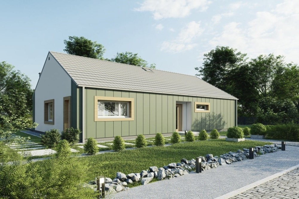 Projekt domu Witelia 2 L-6788, parterowy, jednorodzinny, bez garażu, bez podpiwniczenia - kolorystyka wersja 3